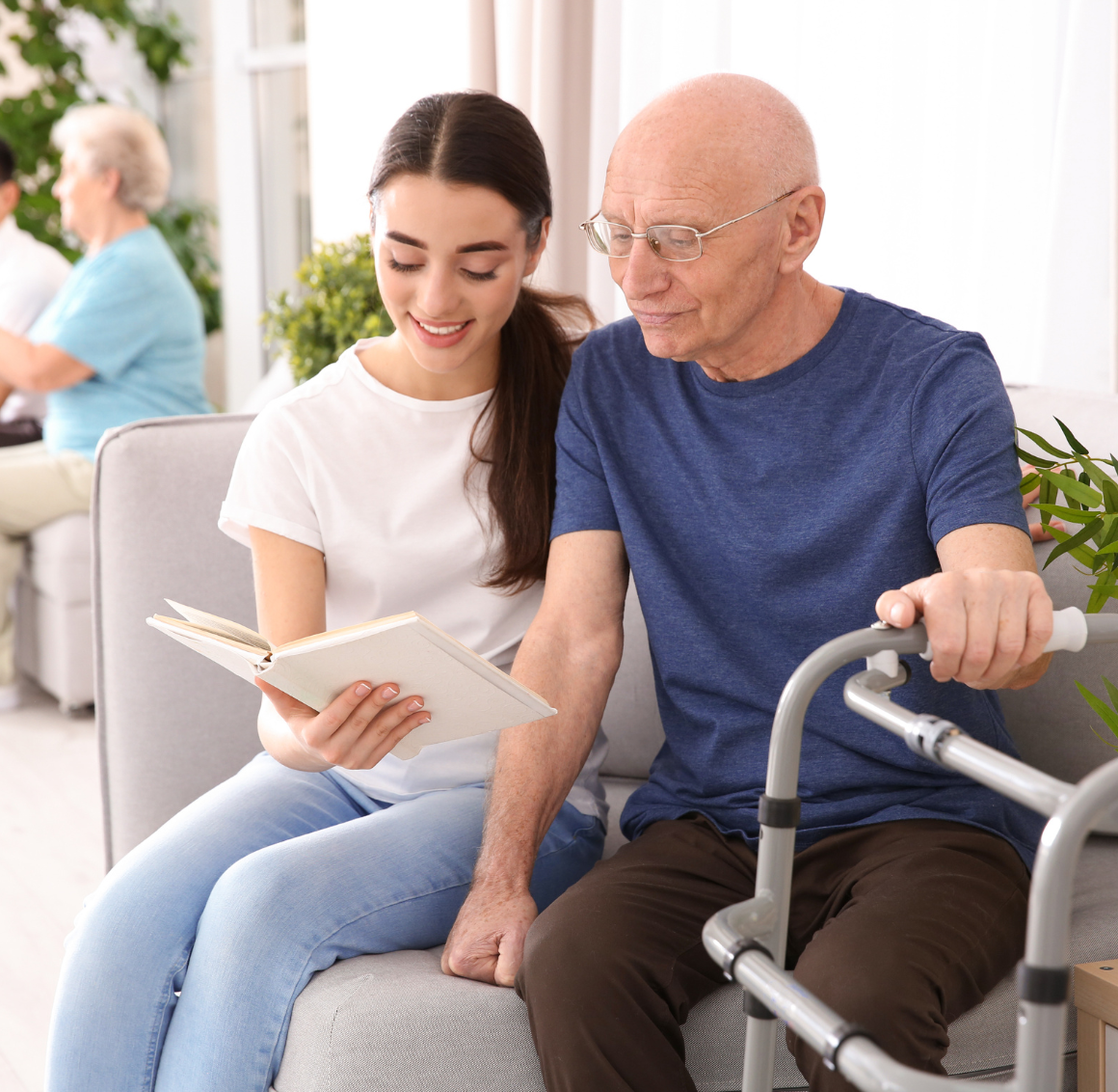 elderly-receiving-care elderly man receiving care