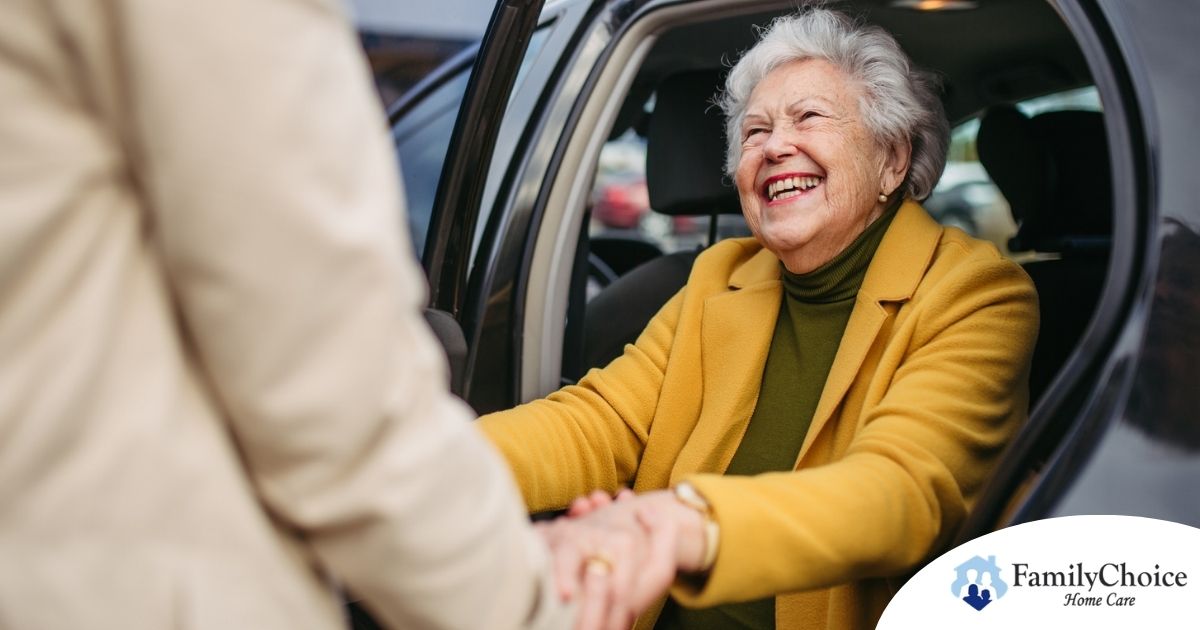 A loved one benefits from senior transportation services.